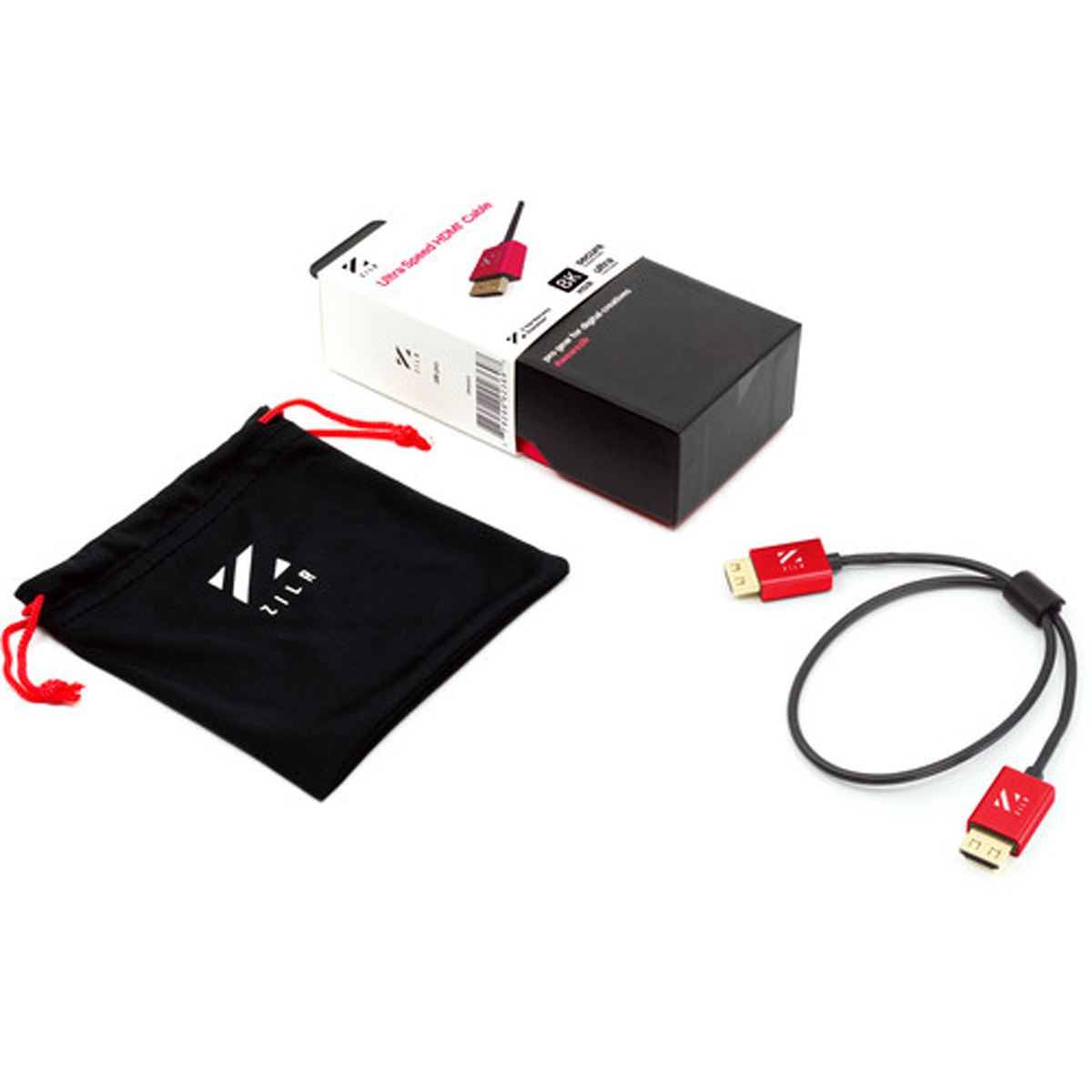 ZILR 8Kp60 1m : 3.3 ft (Full to Full) Hyper Thin Ultra High Speed HDMI Secure Cable with Ethernet_3