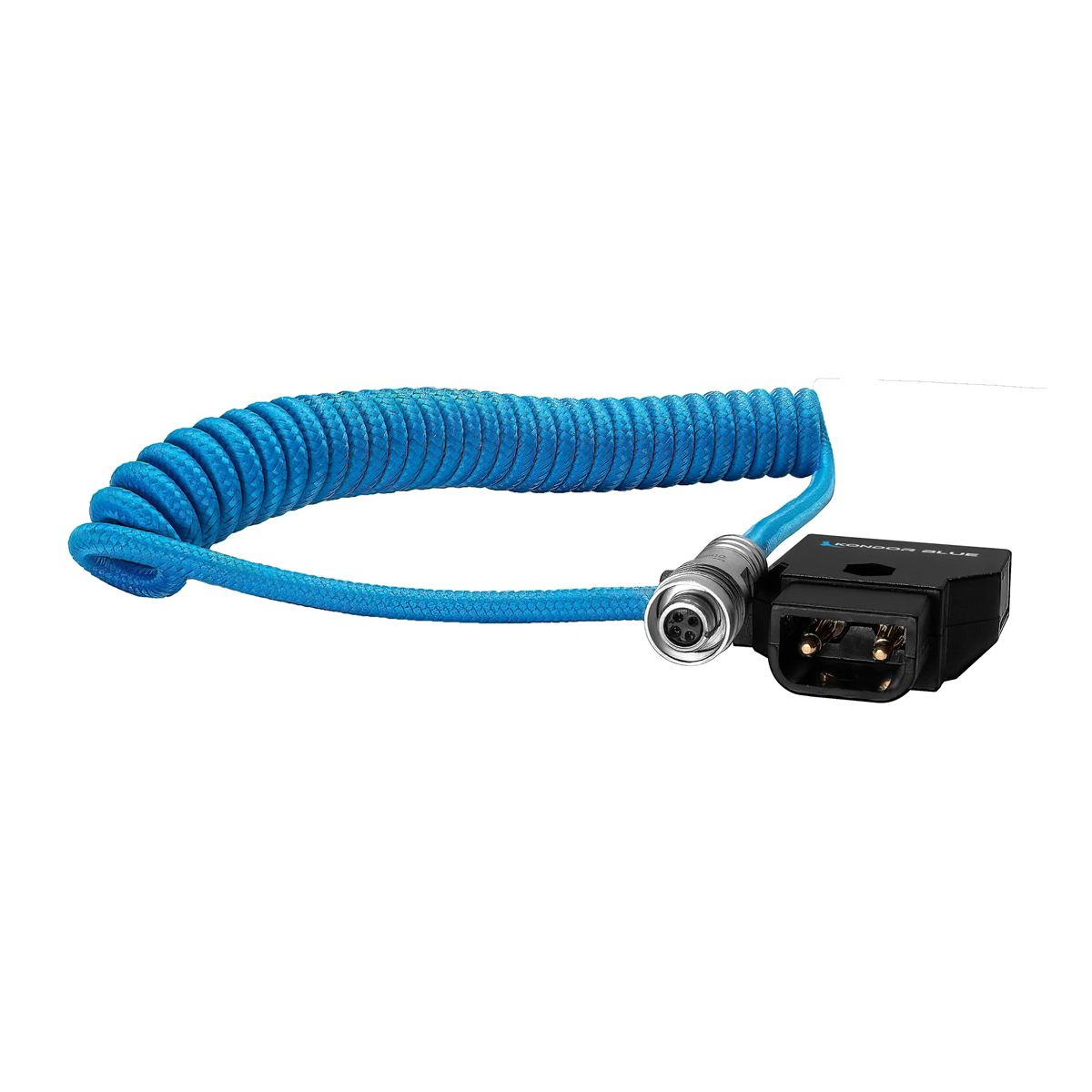 Kondor Blue Coiled D-Tap to 4 Pin Portkeys Monitor BM5/HH7/HS7T