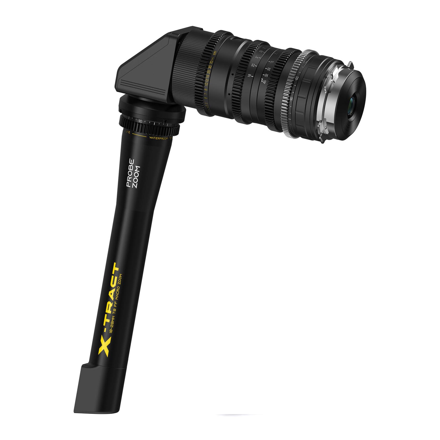 DZOFilm X-Tract 18-28mm T8 FF Probe Zoom Macro Lens (360°, ARRI PL, Meters)